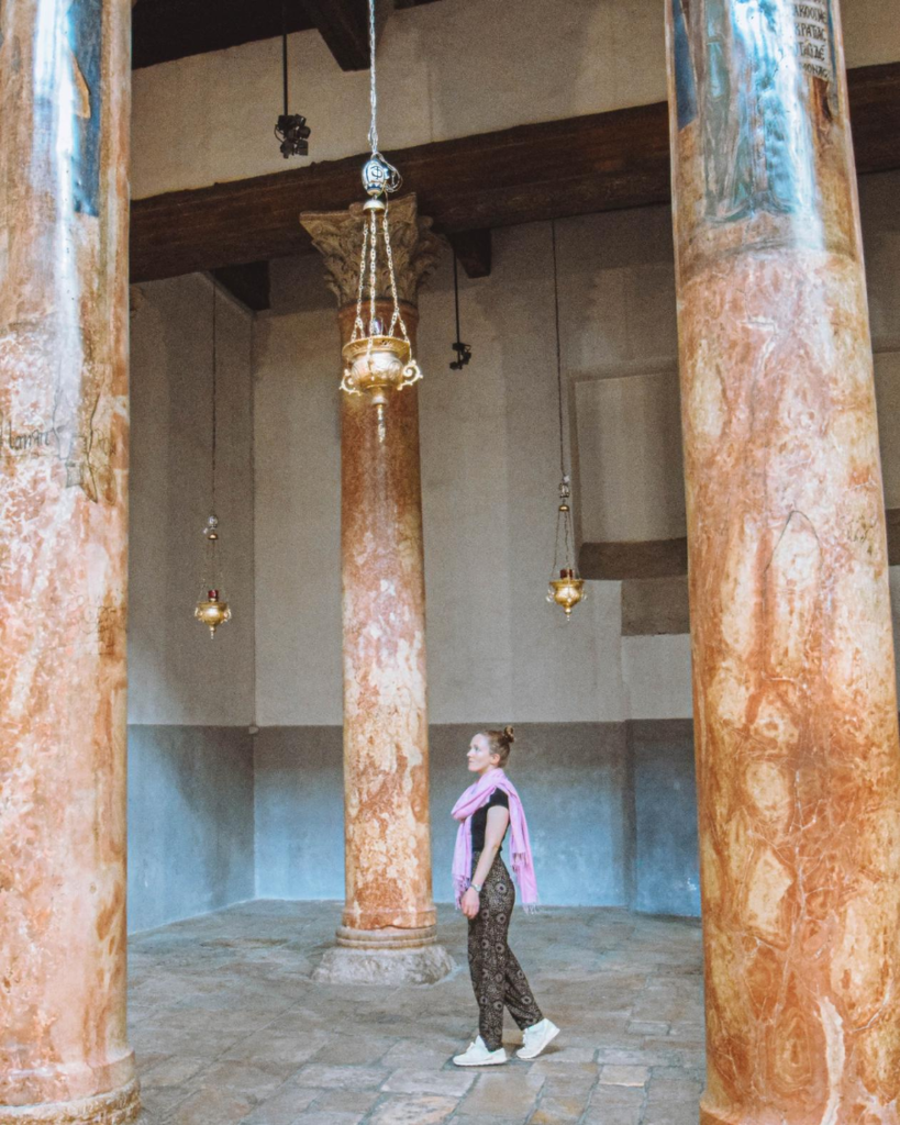 Inside the Church of the Nativity