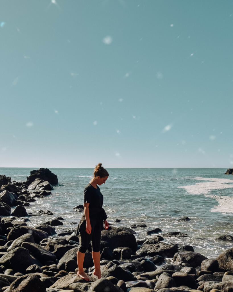 Exploring the beaches along the Godley Head Loop Track